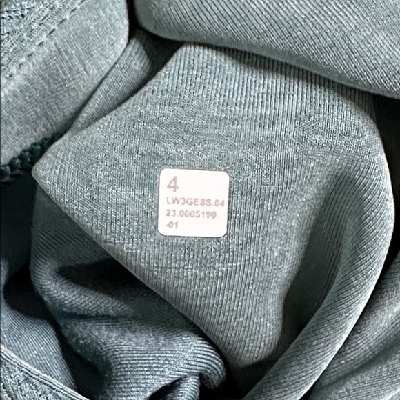 Lululemon Brushed Softstreme Ribbed Half Zip Pullover Green Jasper (Flaw) Size 4 - Picture 10 of 15